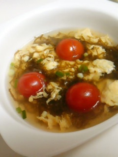 もずくとふわふわ玉子の中華風スープ-レシピのメイン写真