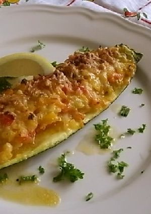 ズッキーニカップのたっぷり野菜チーズ焼き-レシピのメイン写真