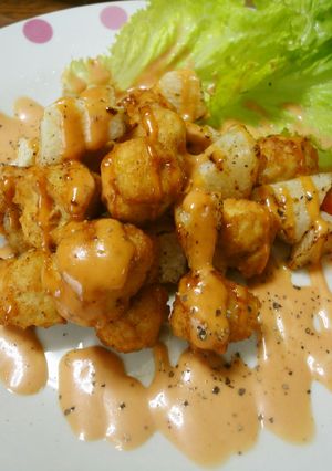 ヘルシー☆ふわふわ鶏団子&山芋揚げ♪-レシピのメイン写真