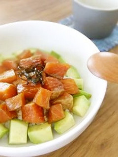 サーモンとアボカドのデリ風づけ丼♪-レシピのメイン写真
