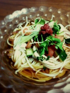 ダイエット☆野菜たっぷり梅そうめん-レシピのメイン写真