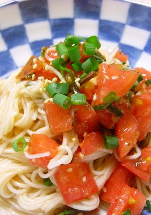 コクうまぁ～☆さっぱりトマトそうめん♪-レシピのメイン写真
