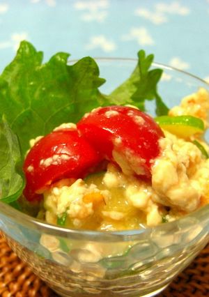 醤油麹☆さっぱり☆梅プチトマトの白和え♪-レシピのメイン写真