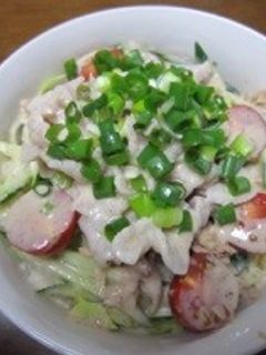 ゴマドレで冷しゃぶ☆サラダそうめん-レシピのメイン写真
