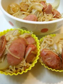 【お弁当】えのきとウインナーの中華炒め-レシピのメイン写真
