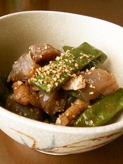 モロッコいんげんと蒟蒻の煮物-レシピのメイン写真