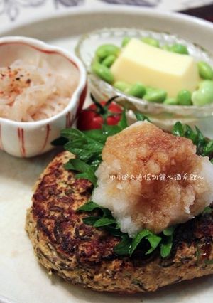 醤油麹でおくらともずく入り豆腐バーグ。-レシピのメイン写真