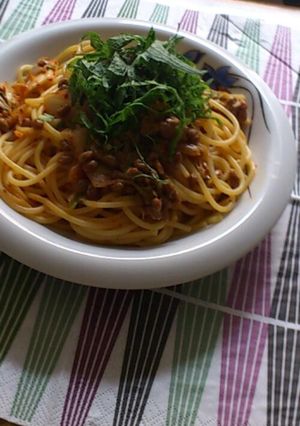 納豆キムチパスタ-レシピのメイン写真