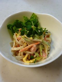 もち麦麺のバチサラダ-レシピのメイン写真