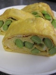 夏にピッタリ♬簡単枝豆入りだし巻き玉子-レシピのメイン写真