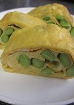 夏にピッタリ♬簡単枝豆入りだし巻き玉子-レシピのメイン写真