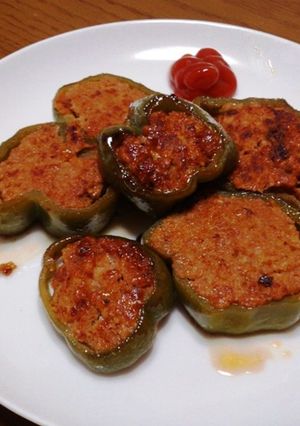 簡単☆ピーマンの肉詰め(ケチャップ味)-レシピのメイン写真