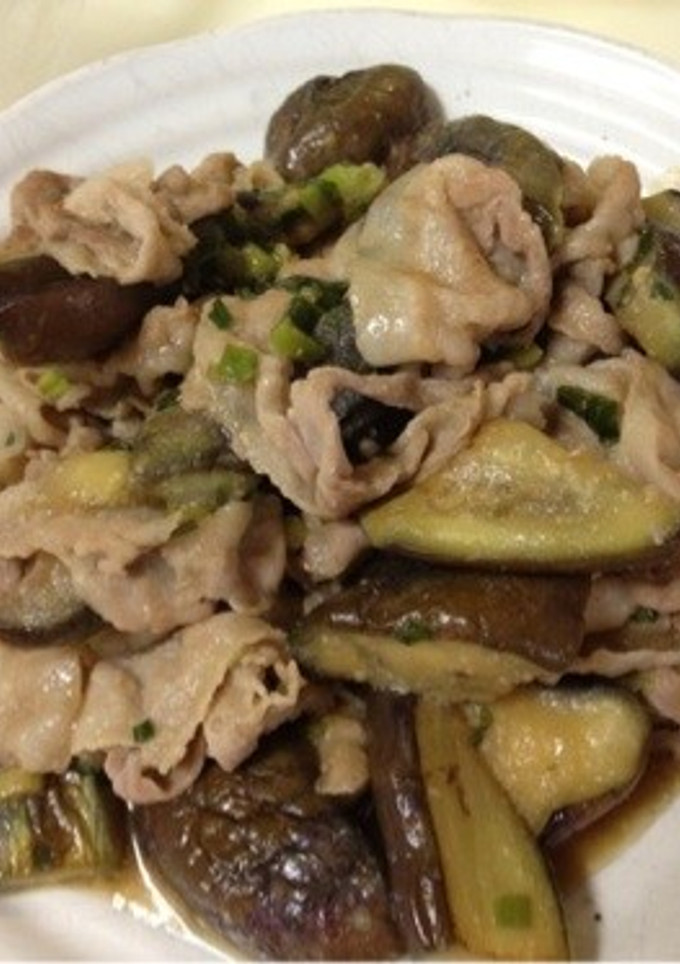 簡単☆豚肉とナスの味噌炒め-レシピのメイン写真