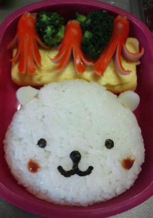 超簡単☆キャラ弁☆白クマちゃん-レシピのメイン写真