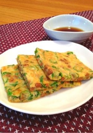 シシトウと納豆のチヂミ-レシピのメイン写真