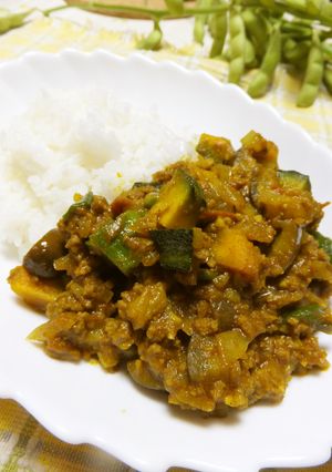 夏野菜たっぷりのドライカレー-レシピのメイン写真