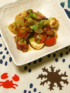 蛸とモッツァレラチーズのおかか醤油和え-レシピのメイン写真