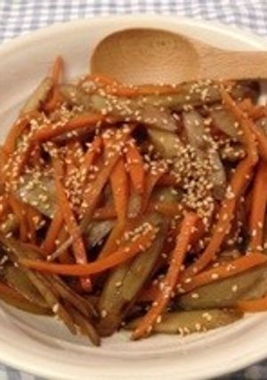 炒め煮で作る、ゴボウと人参のきんぴら＊-レシピのメイン写真
