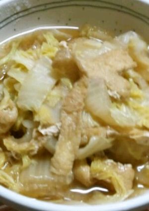 白菜(白才菜)と油揚げの煮びたし-レシピのメイン写真