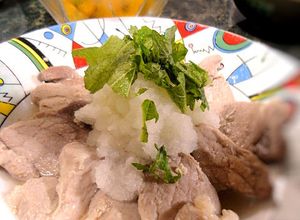 一口カツ用豚もも肉の塩麹レンジ蒸し-レシピのメイン写真