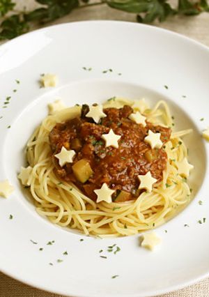夏野菜入りのミートソーススパゲティ♪-レシピのメイン写真