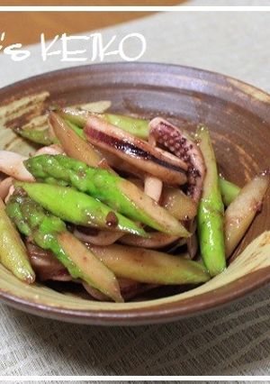 アスパラとイカのバター醤油炒め-レシピのメイン写真
