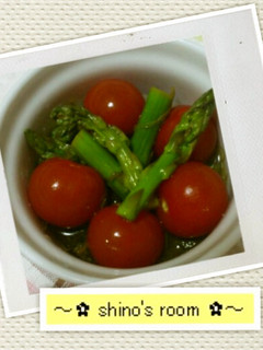 トマトとアスパラの酢の物-レシピのメイン写真
