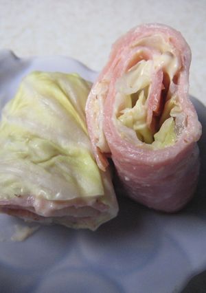 ハムとキャベツのクルクル巻き-レシピのメイン写真