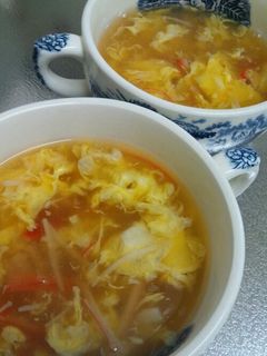 カニカマでカニ玉スープ♪-レシピのメイン写真