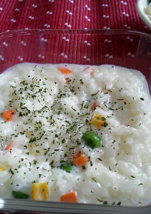 子どものお昼ゴハン!簡単ミルクリゾット-レシピのメイン写真