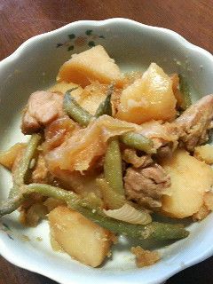 旬野菜インゲンとジャガイモのホクホク鶏煮-レシピのメイン写真