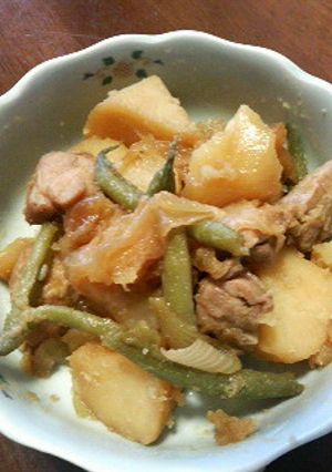 旬野菜インゲンとジャガイモのホクホク鶏煮-レシピのメイン写真