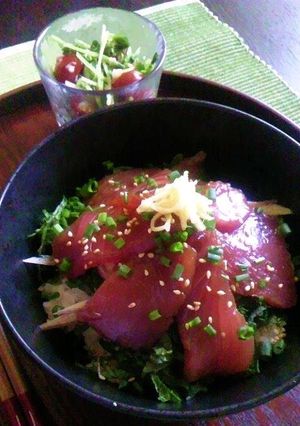安い赤身マグロで簡単漬け丼-レシピのメイン写真