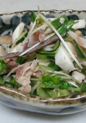 高たんぱく質食★焼きアジの和え物-レシピのメイン写真