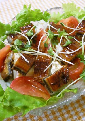 うなぎと豆腐のサラダ【土用の丑】-レシピのメイン写真