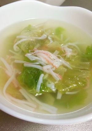 レタスとカニカマの中華スープ-レシピのメイン写真