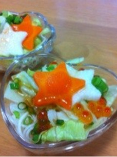 七夕そうめんサラダ-レシピのメイン写真