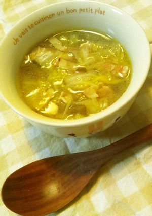 白菜ベーコンde野菜たっぷりスープ-レシピのメイン写真