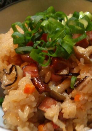 焼豚を使って☆簡単！炊飯器で中華おこわ♪-レシピのメイン写真