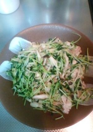 豆苗の炒め物-レシピのメイン写真