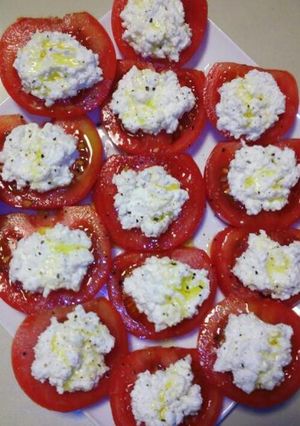 カッテージチーズで♪トマトのカプレーゼ*-レシピのメイン写真
