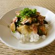 ベーコン&ナスの♪とろ~りチーズ丼