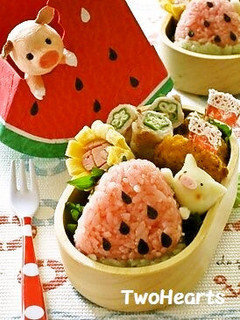 キャラ弁◎夏だよ~スイカだよ◎-レシピのメイン写真