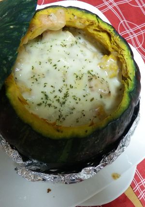 まるごとかぼちゃグラタン-レシピのメイン写真