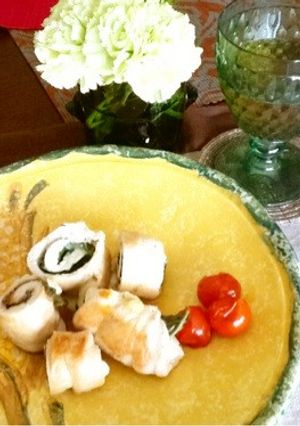 ささみで♪大葉チーズ＆梅ロール-レシピのメイン写真