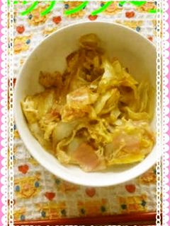 白菜とベーコンの玉子とじ-レシピのメイン写真