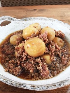 ♪里芋とひき肉のこってり煮♪-レシピのメイン写真