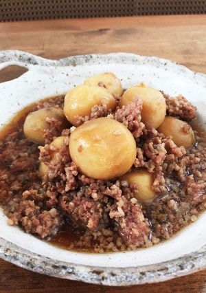 ♪里芋とひき肉のこってり煮♪-レシピのメイン写真