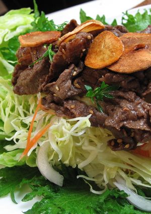 焼肉サラダ　～にんにくチップのせ～-レシピのメイン写真