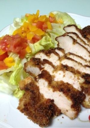 塩麹でしっとり！鶏胸肉のチキンカツ！-レシピのメイン写真
